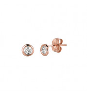 Jewelmi Custom 14k Rose Gold Diamond Earrings
