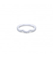 Gabriel & Co. 14k White Gold Victorian Curved Wedding Band - WB11081R3W44JJ