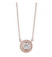 Jewelmi Custom 14k Rose Gold Diamond Necklace