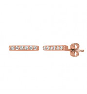 Jewelmi Custom 14k Rose Gold Diamond Earrings