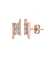 Jewelmi Custom 14k Rose Gold Diamond Earrings