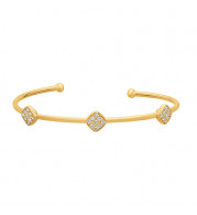 Jewelmi Custom 14k Yellow Gold Diamond Bangle Bracelet