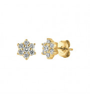 Jewelmi Custom 14k Yellow Gold Diamond Earrings