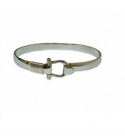Caribbean Hook White Titanium Shackle Bracelet