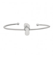 Jewelmi Custom 14k White Gold Diamond Bangle Bracelet