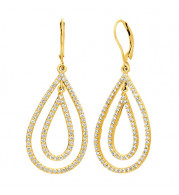 Jewelmi Custom 14k Yellow Gold Diamond Earrings