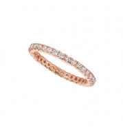 Jewelmi Custom 14k Rose Gold Diamond Eternity Wedding Band