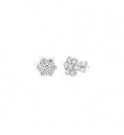 Jewelmi Custom 14k White Gold Diamond Earrings