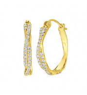 Jewelmi Custom 14k Yellow Gold Diamond Earrings