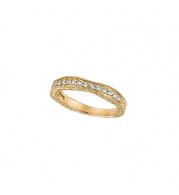 Jewelmi Custom 14k Yellow Gold Curved Diamond Wedding Band
