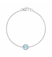 Tacori Sterling Silver Crescent Embrace Gemstone Women's Bracelet - SB16702