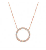 Jewelmi Custom 14k Rose Gold Diamond Necklace