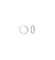 Jewelmi Custom 14k White Gold Diamond Hoop Earrings