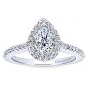Gabriel & Co. 14k White Gold Contemporary Halo Engagement Ring - ER5828W44JJ