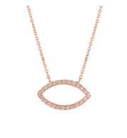 Jewelmi Custom 14k Rose Gold Diamond Necklace
