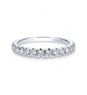 Gabriel & Co. 14k White Gold Contemporary Anniversary Wedding Band - WB12299R6W44JJ