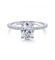 Gabriel & Co. 14k White Gold Contemporary Halo Engagement Ring - ER14719O4W44JJ