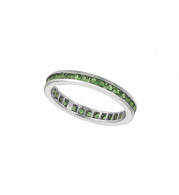 Jewelmi Custom 14k White Gold Tsavorite Ring