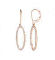 Jewelmi Custom 14k Rose Gold Diamond Earrings