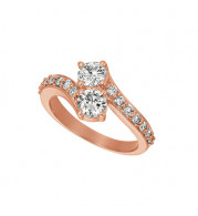 Jewelmi Custom 14k Rose Gold Diamond Ring
