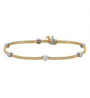 Jewelmi Custom 14k Two Tone Gold Diamond Bracelet