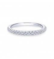 Gabriel & Co. 14k White Gold Contemporary Anniversary Wedding Band - WB12596R4W44JJ