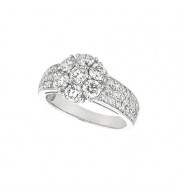Jewelmi Custom 14k White Gold Diamond Flower Ring