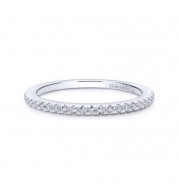 Gabriel & Co. 14k White Gold Contemporary Anniversary Wedding Band - WB12774O4W44JJ