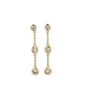 Jewelmi Custom 14k Yellow Gold Diamond Drop Earrings