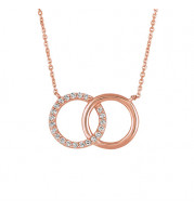 Jewelmi Custom 14k Rose Gold Diamond Necklace