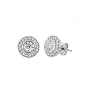 Jewelmi Custom 14k White Gold Diamond Earrings