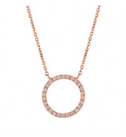 Jewelmi Custom 14k Rose Gold Diamond Necklace