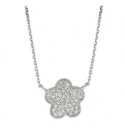 Jewelmi Custom 14k White Gold Diamond Necklace