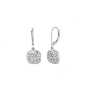 Jewelmi Custom 14k White Gold Diamond Earrings