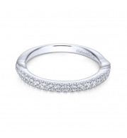 Gabriel & Co. 14k White Gold Contemporary Anniversary Wedding Band - WB13900C4W44JJ