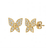 Jewelmi Custom 14k Yellow Gold Diamond Earrings