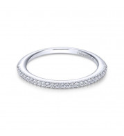 Gabriel & Co. 14k White Gold Contemporary Anniversary Wedding Band - WB13859R4W44JJ