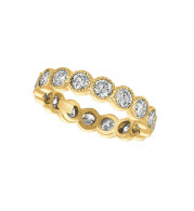 Jewelmi Custom 14k Yellow Gold Diamond Eternity Wedding Band