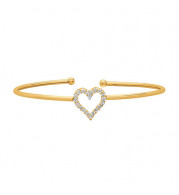 Jewelmi Custom 14k Yellow Gold Diamond Bangle Bracelet