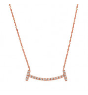 Jewelmi Custom 14k Rose Gold Diamond Necklace