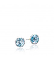 Tacori Sterling Silver Crescent Embrace Gemstone Stud Earring - SE21502