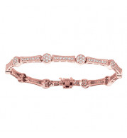 Jewelmi Custom 14k Rose Gold Diamond Bracelet