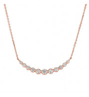 Jewelmi Custom 14k Rose Gold Diamond Necklace