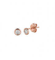 Jewelmi Custom 14k Rose Gold Diamond Earrings