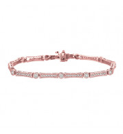 Jewelmi Custom 14k Rose Gold Diamond Bracelet