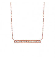 Jewelmi Custom 14k Rose Gold Diamond Necklace