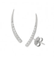 Jewelmi Custom 14k White Gold Diamond Earrings