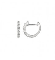Jewelmi Custom 14k White Gold Diamond Hoop Earrings