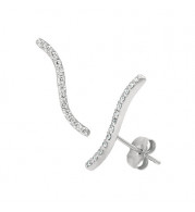 Jewelmi Custom 14k White Gold Diamond Earrings