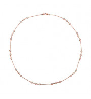 Jewelmi Custom 14k Rose Gold Diamond Necklace